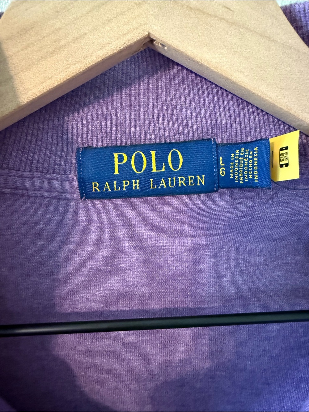 Polo Ralph Lauren Purple Quarter Zip Pullover Men’s Large Viscose Cotton Blend - Picture 3 of 7